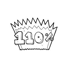 line drawing cartoon 110 symbol