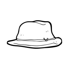 line drawing cartoon hat N2