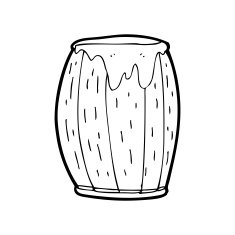 line drawing cartoon barrel