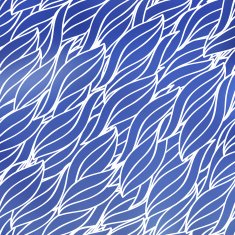 Vector pattern of handdrawn waves placed on blue blurred background