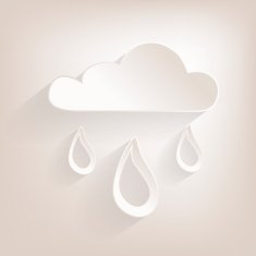 Flat Cloud Icon with shadow N2
