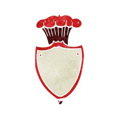 cartoon heraldic shield