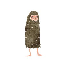 cartoon hairy monster man