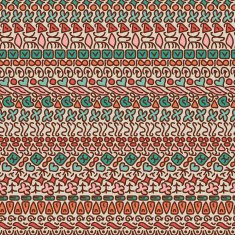 Seamless doodle geometric pattern in pink and blue colors