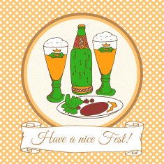Beer festival vector card