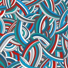 Colorful striped doodle background