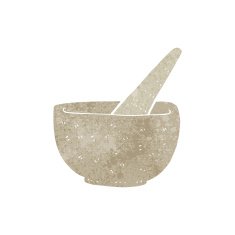 cartoon pestle and mortar