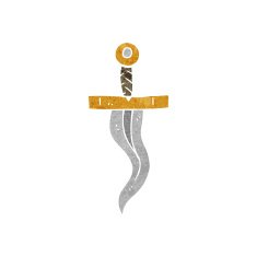 cartoon dagger tattoo