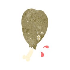 Cartoon Chicken Leg N27