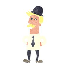 Cartoon Man With Mustache N6