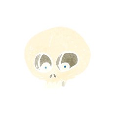cartoon funny skull