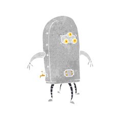 cartoon funny robot N2