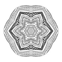 Mexican Black And White Ornament Mandala Style