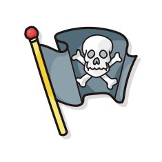 pirate flag doodle N2