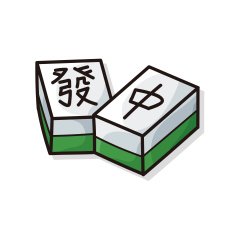 Chinese mahjong doodle