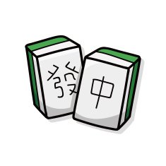Chinese mahjong doodle N2