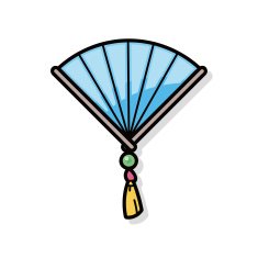 Chinese New Year Folding fan doodle N3