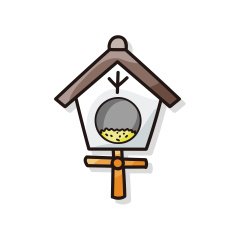 bird house doodle