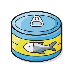 Fish feed can doodle
