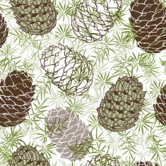 Cone seamless pattern Hand-drawn vector background