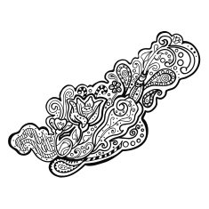 Zentangle decorative element N4