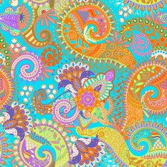Paisley seamless pattern floral wallpaper N3