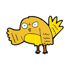 angry cartoon bird