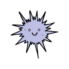 Cartoon Sea Urchin N2
