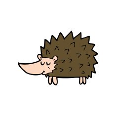 Cartoon Hedgehog N6