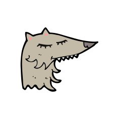 Cartoon Wolf N17