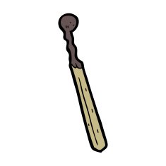 cartoon burnt match N2