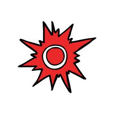 cartoon push button