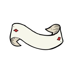 cartoon tattoo scroll banner N3