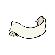 cartoon tattoo scroll banner N4
