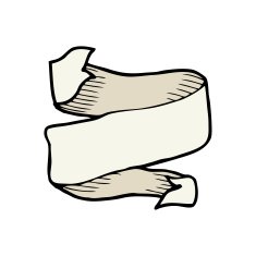 cartoon tattoo scroll banner N5