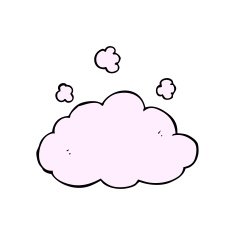 cartoon fluffy pink cloud