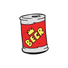 cartoon beer can N6