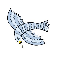 cartoon flying bird N2
