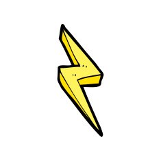 cartoon lightning bolt symbol