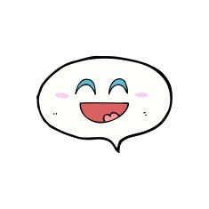 cute cartoon speech balloon N2