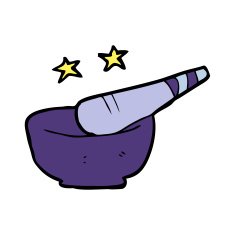 cartoon pestle and mortar N3