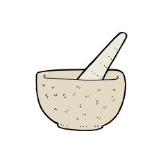 cartoon pestle and mortar N4