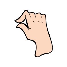 cartoon pinching hand symbol N2