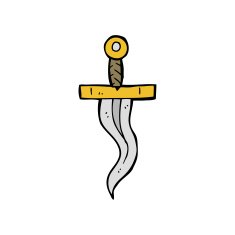 cartoon dagger tattoo N2