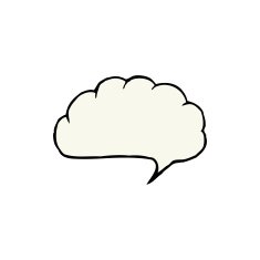 cartoon speech balloon cloud N2