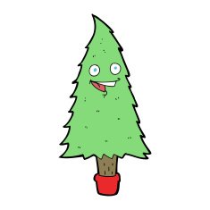 Cartoon Christmas Tree N23