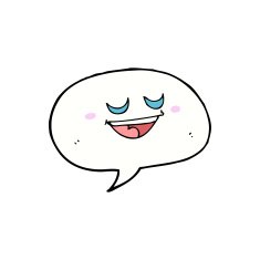 cute cartoon speech bubble
