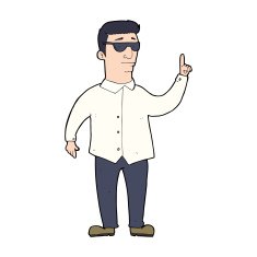 cartoon man wearing sunglasses