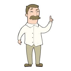 Cartoon Man With Mustache N7