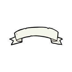 cartoon tattoo scroll banner N6